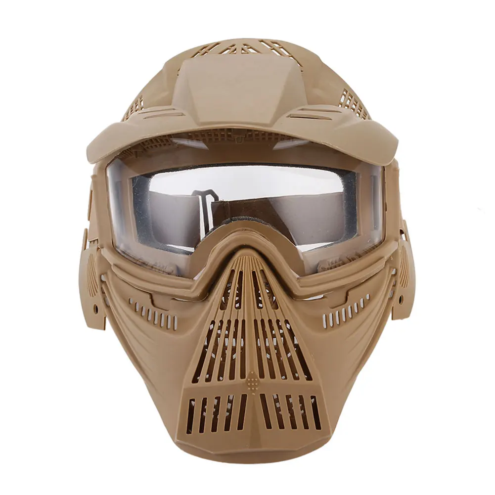  WoSporT Tactical Breathable Full Face Mask CS Hunting Military Lens Mask Airsoft Protection Masks P