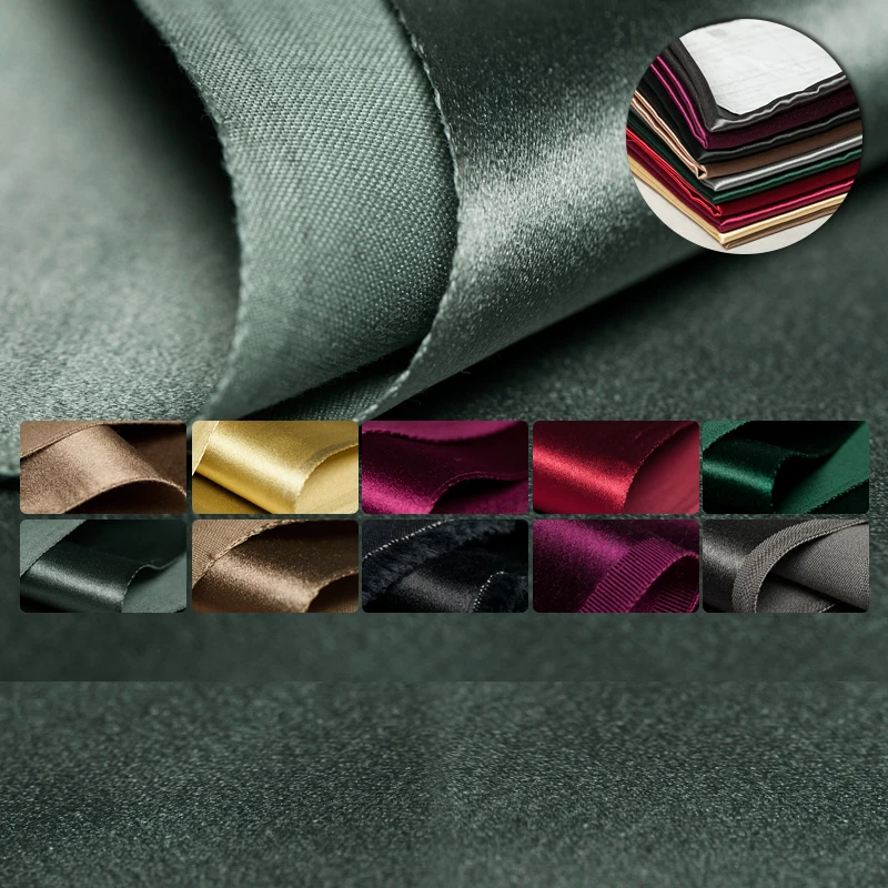 10 Colors solid and shiny silk blends cotton satin fabric sewing for lining shirt blouse dress skirt craft by the yard | Дом и сад