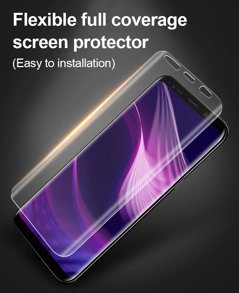 TOMKAS For Samsung S8 S9 Plus Screen Protector Soft TPU Front Film For Samsung Galaxy S7 Edge Note 8 Screen (Not Tempered Glass)