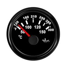 Pantalla LCD de 52 mm medidor de temperatura de aceite para coche marino medidor de temperatura de aceite 50 ~ 150 grados Celsius con retroiluminación 9 ~ 32 V