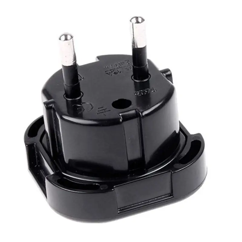 New Universal Travel UK to EU Euro Plug AC Power Charger Adapter Converter Socket Black Power Plug Adaptor Connector