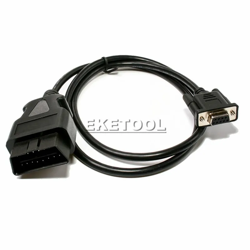 Лучшие OBD OBD2 16Pin Мужской кабель-удлинитель Новый автомобиль OBD инструмент 16Pin к DB9 последовательный RS232 разъем OBDII 16-контактный к DB9 женский