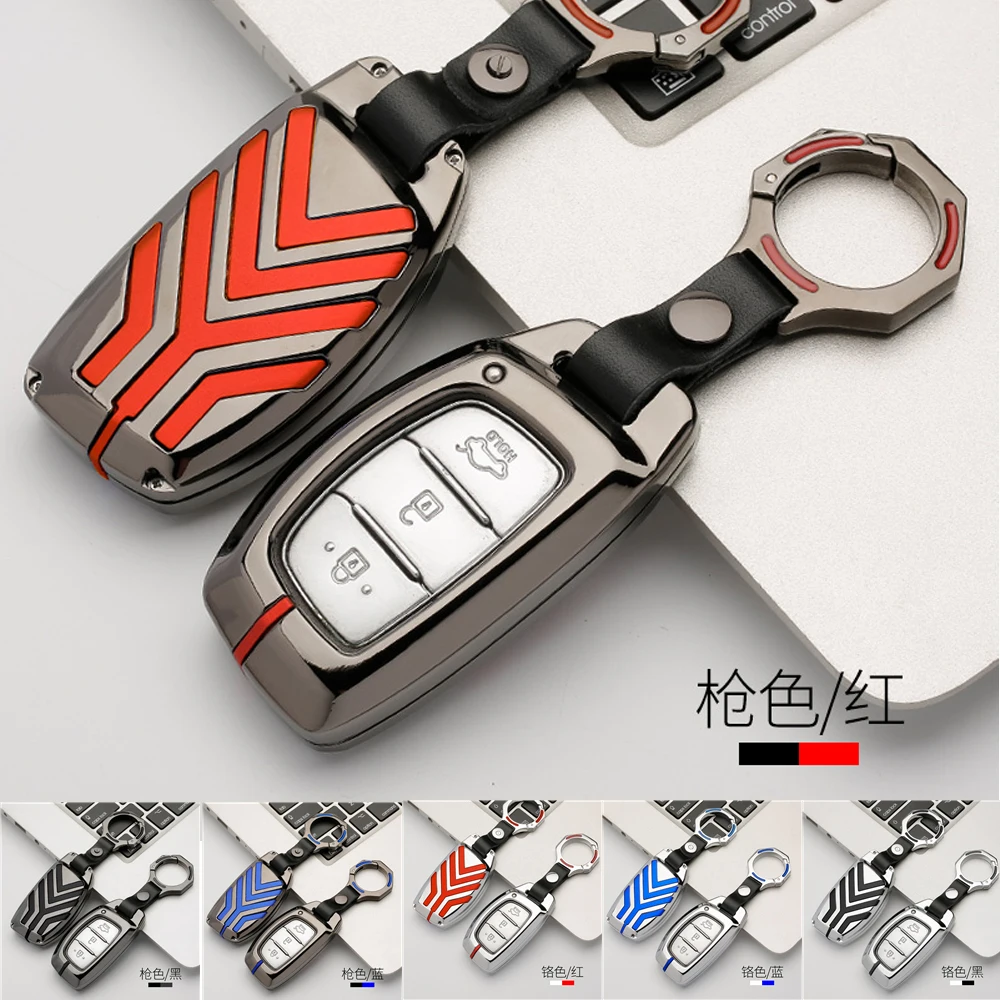 

Zinc alloy key case car key cover for Hyundai i10 i20 i30 HB20 IX25 IX35 IX45 high quality smart key Car styling