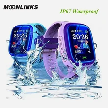 Moonlinks DF25 IP67 waterproof smart baby font b watch b font SOS Call Location For Kid