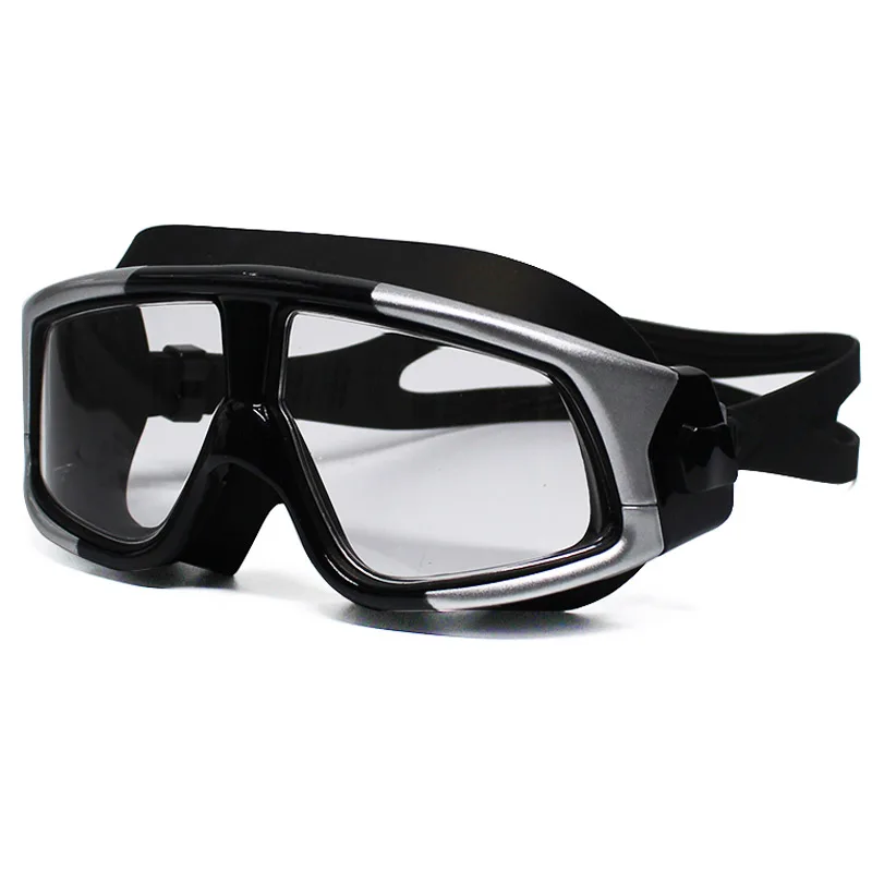 

Comfortable Silicone Swim Glasses Large Frame Waterproof Anti-Fog UV Men Women Swimming Goggles Swim Eyewear Mask in poor