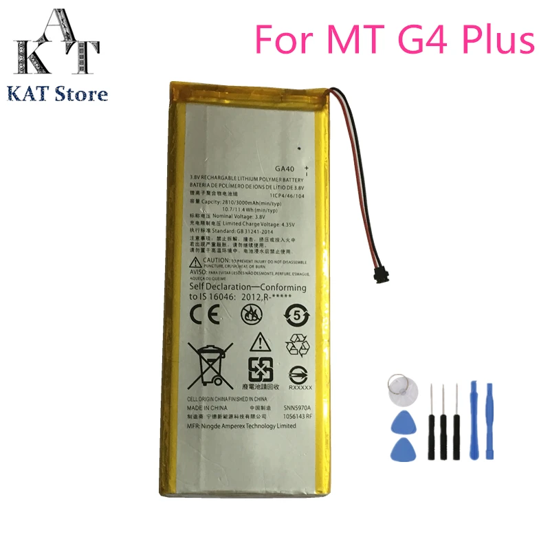 

GA40 3000mAh Phone Battery For Motorola Moto G4 PLus Battery Replacement High Quality AAA Gift Tools