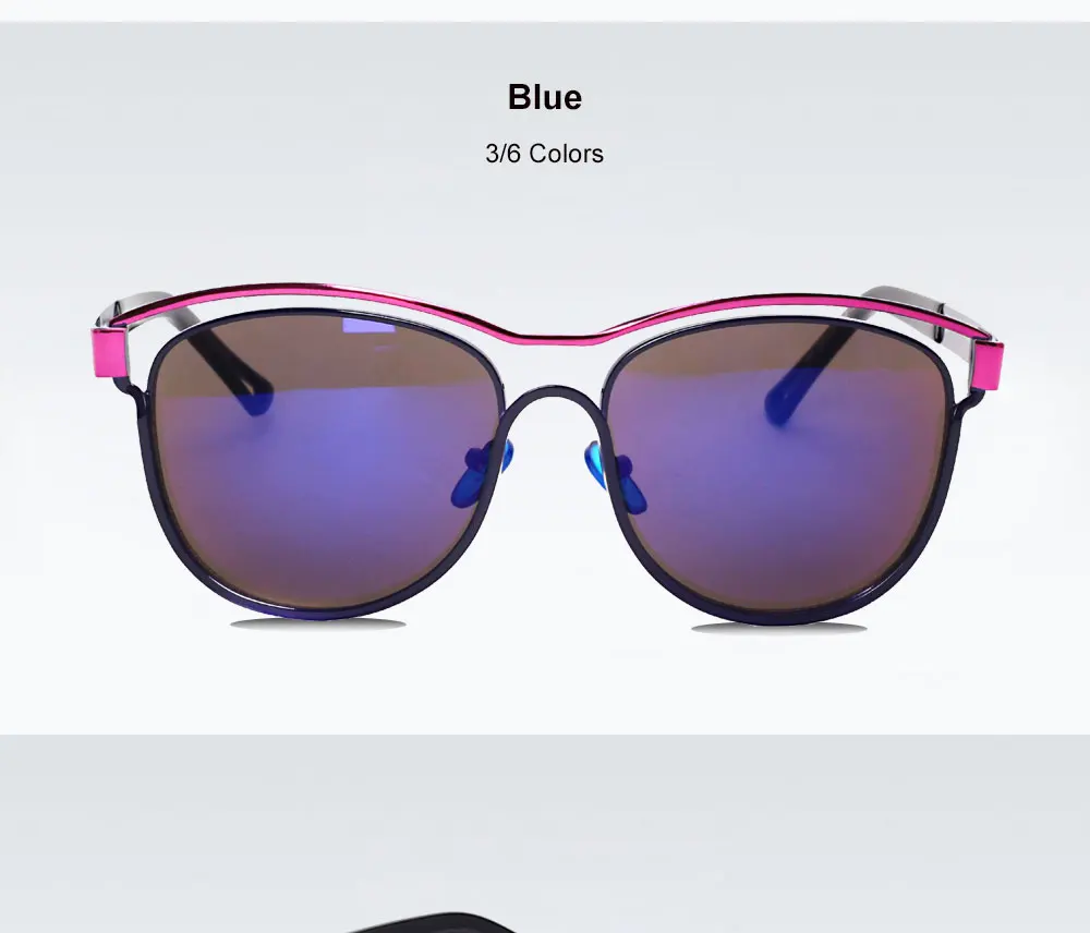 VEGA Eyeglasses Novelty Ladies Mirrored Sunglasses for Women UV400 Fashion Mirr ( (5)