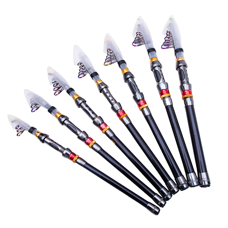 

1.8M-3.6M 99% Carbon Fiber Enhanced Version Portable Telescopic Fishing Rods Spinning Sea Rod Superhard Ocean Rod Fishing Tackle