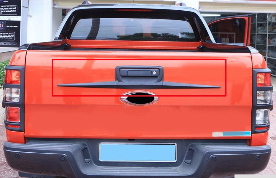 

Suitable for ranger 2017 accessories black tailgate trim for ford ranger T6 T7 2012 2013 2014 2015 2016 car styling rangers trim
