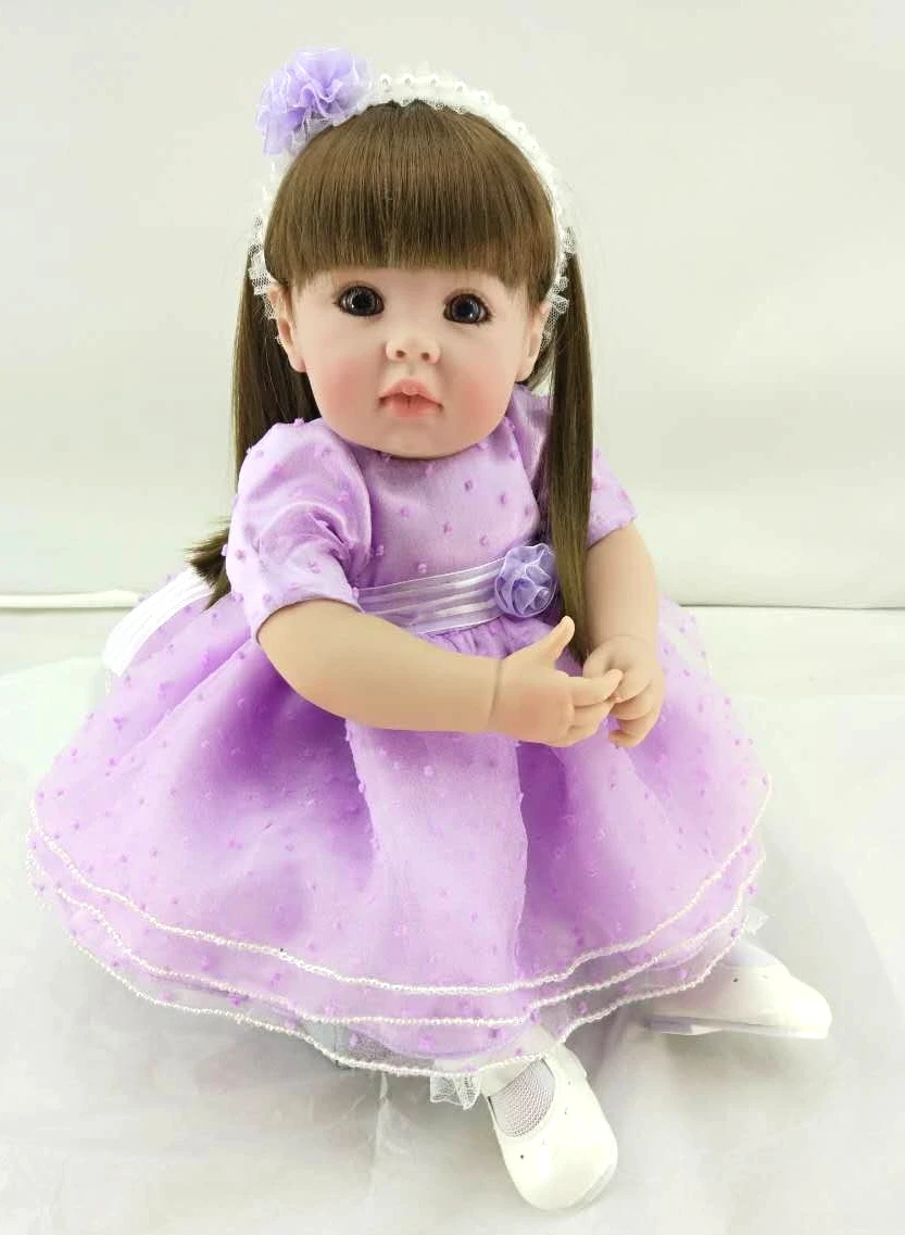 Большие глаза милые детские Кукла реборн 51 см силиконовые младенцев новорожденных samll принцессы для девочек детские куклы реалистичные