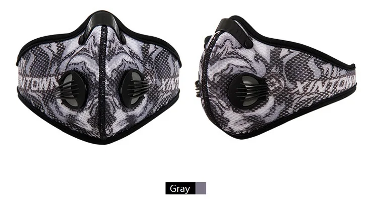 XINTOWN для мужчин/для женщин активированный уголь пылезащитный Велоспорт маска для лица-загрязнения Велосипедный спорт велосипед Открытый обучение маска для защиты лица CM3
