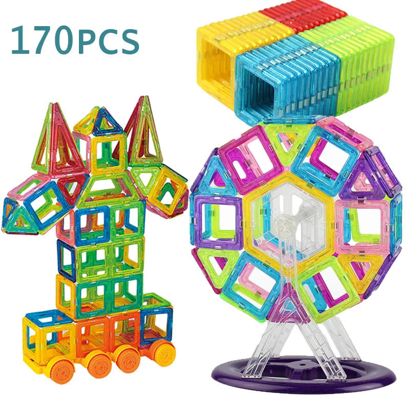

170Pcs Mini Magnetic Blocks Magnetic Toys Designer Model Magnetic Blocks Educational Construction Birthday Christmas Gifts