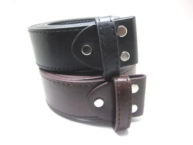 

1.5"PU Belt Brown and Black Screw On Belt 115CMFree Shipping Without Belt Buckle