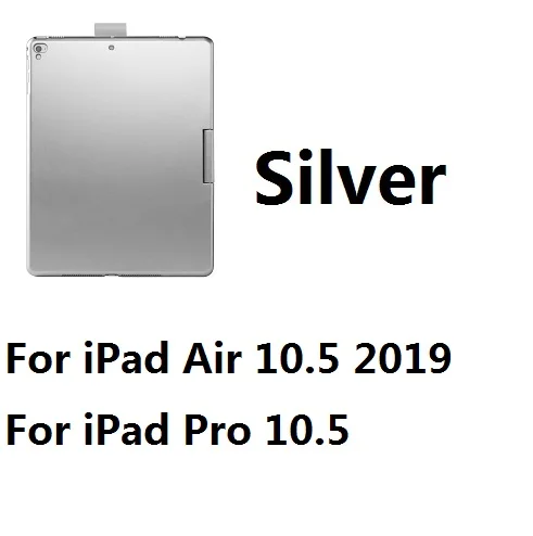 Чехол для iPad Pro 11 10,5 Air 10,5 7 цветов с подсветкой 360 Rotatio Беспроводная Bluetooth клавиатура чехол для iPad 9,7 дюймов - Цвет: For 10.5 Silver