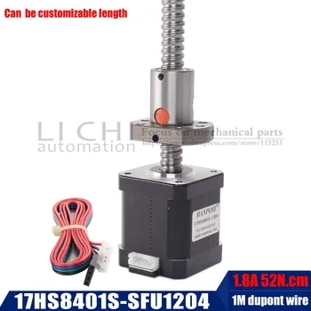 

ballscrew motor nema17 stepper motor 17HS8401S with sfu1204-L300mm 42 motor mill cut cnc engraving machine
