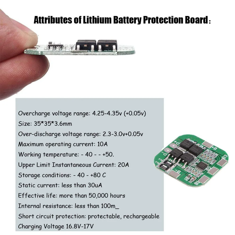 4S 20A 14,8 V литий-ионный аккумулятор 18650 BMS PCM защитный Модуль платы блока программного управления 16,8 V защита от перегрузки