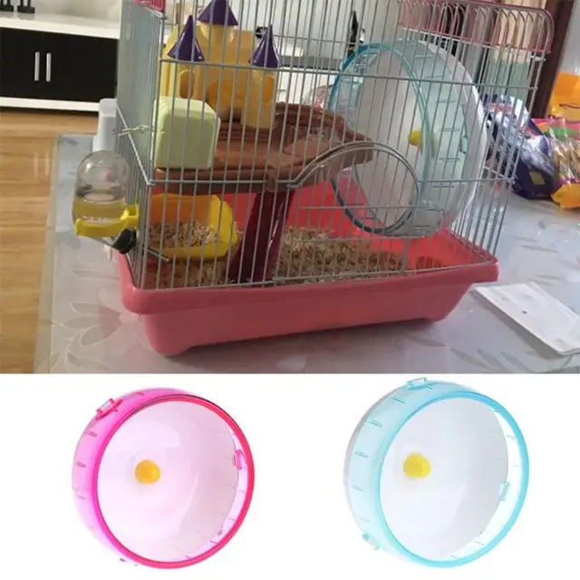 LumiParty Plastic Rat Hamster Mouse Exercise Toys Silent Running Spinner Wheel Roller Pet Toy-40