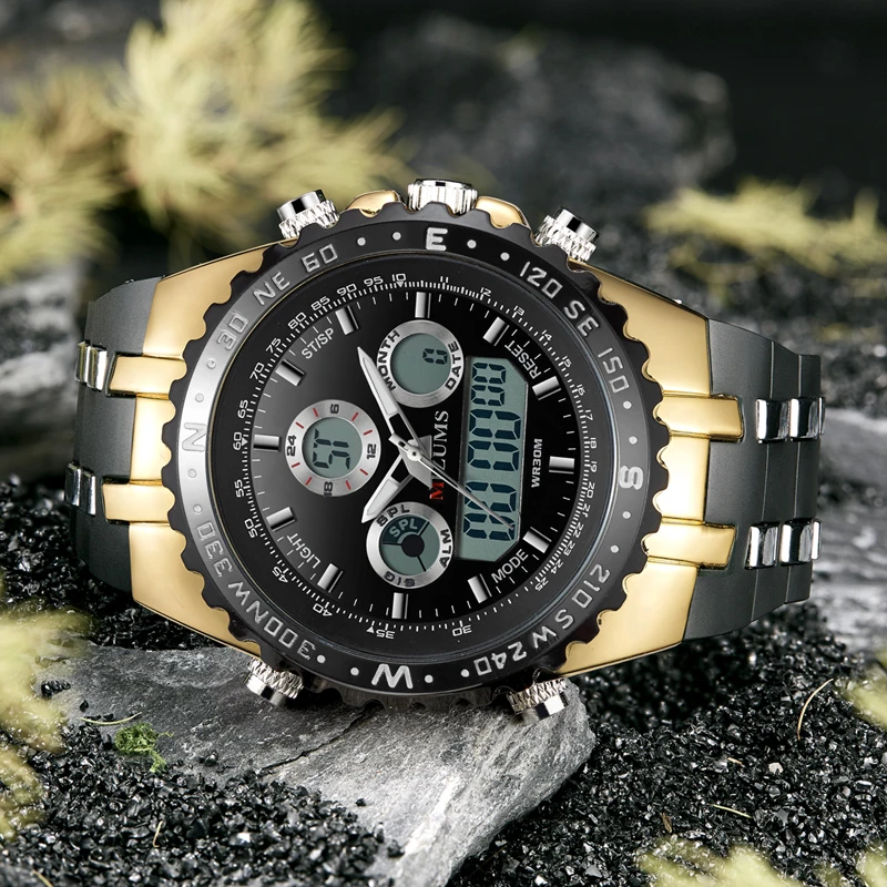 Luxury Brand Mizums Men Fashion Sport Watches Men's Quartz Digital Analog Clock Man Full Steel Wrist Watch relogio masculino free shipping (16)