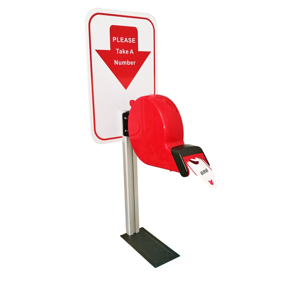 Диспенсер билетов Колонка электронная система управления очередью с бумажным рулоном - Цвет: red and 3-digit roll