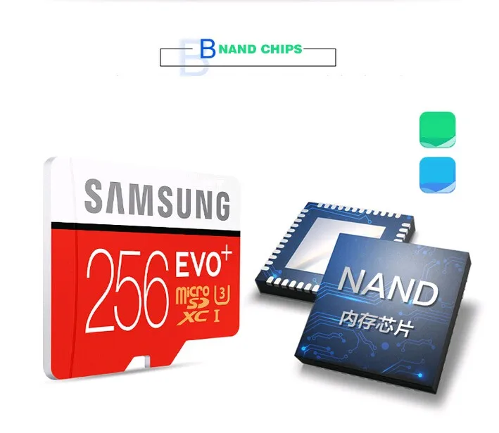 Карта памяти MicroSD SAMSUNG EVO Plus Class10 слот для карт памяти micro sd 256 ГБ 95 МБ/с. Водонепроницаемый TF Memoria Sim карту Транс Микро карта для смартфона 256 ГБ