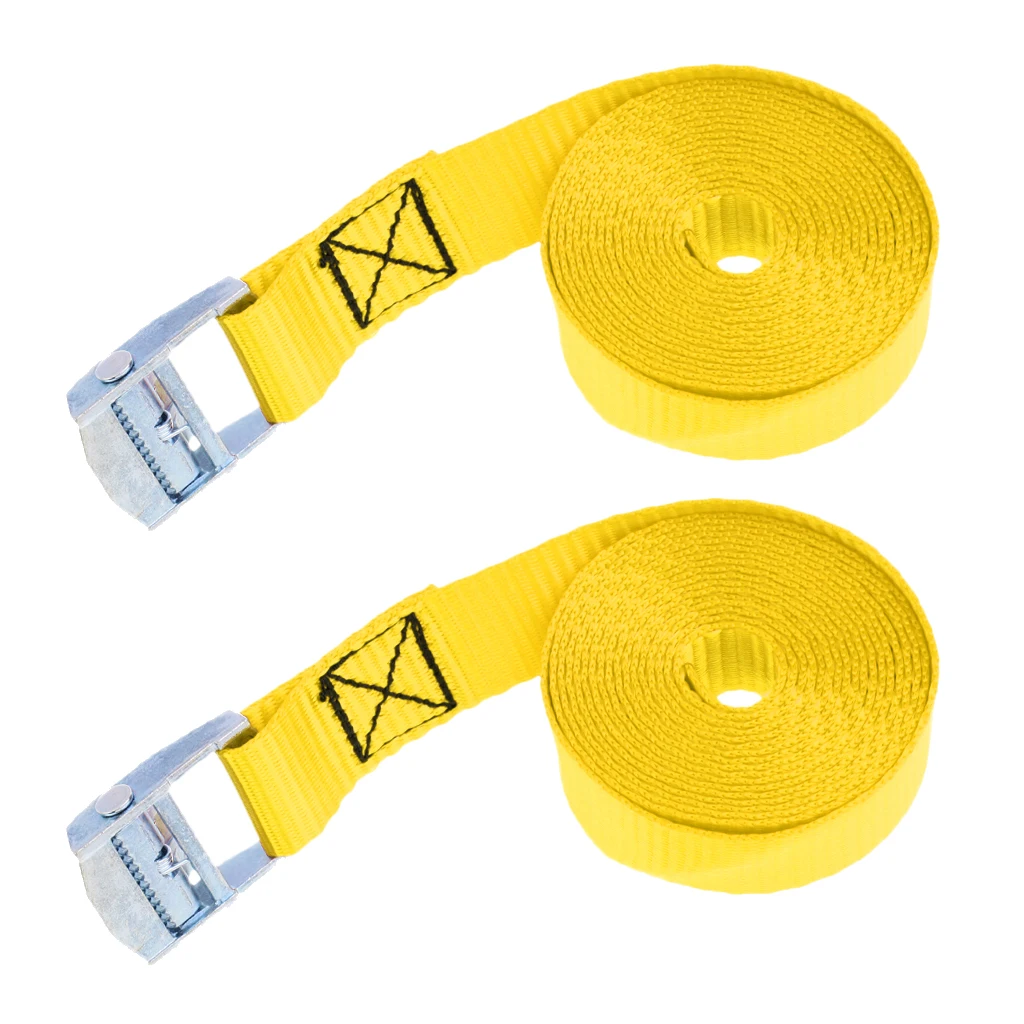 

2 Pcs 16.4ft 1' Roof Rack Cam Buckle Lashing Tie Down Strap for Kayak Canoe Boat Cargo SUP Surfboard Trailer Truck