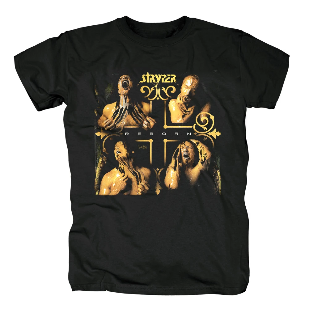 Bloodhoof Stryper солдаты под командованием Обложка альбома Мужская Черная христианская металлическая heavymetal top T-Shirt Asian size