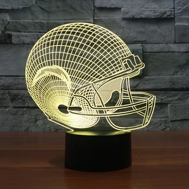 

3D illusion usb led light Los Angeles Chargers American football team helmet cap Boys Child Kids fans Gifts Desk lamp bedroom