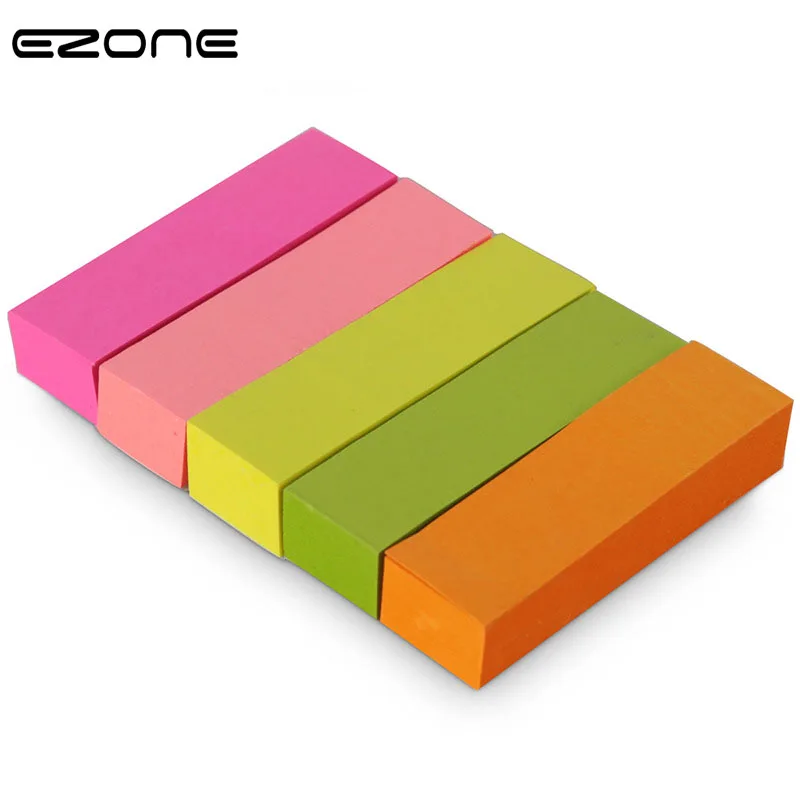 

EZONE 5PCS Colorful Sticky Notes Self-adhesive Thicken Note Pad Stationery Diary Sticker Planning Stickers School Office Supply