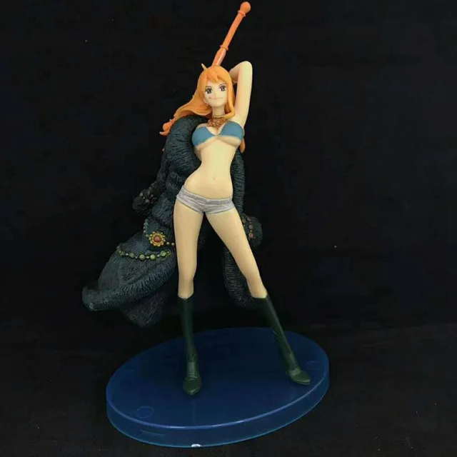 Best Price Anime One Piece action figure Nami bikini blue clothes version collection decoration Souvenir toy gifts boxed Y7436