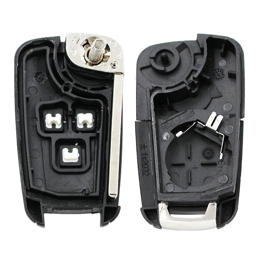 3 кнопки флип пульт дистанционного ключа оболочки корпуса Складной Корпус для ключей от автомобиля для вооруженные силы США Astra J Zafira B Meriva HU100 необработанное лезвие