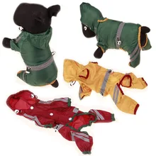 Новые собачьи плащи Светоотражающие Твердые уличные костюмы четыре ноги комбинезон одежда для собак большая или маленькая дешевая дождевик для домашних животных