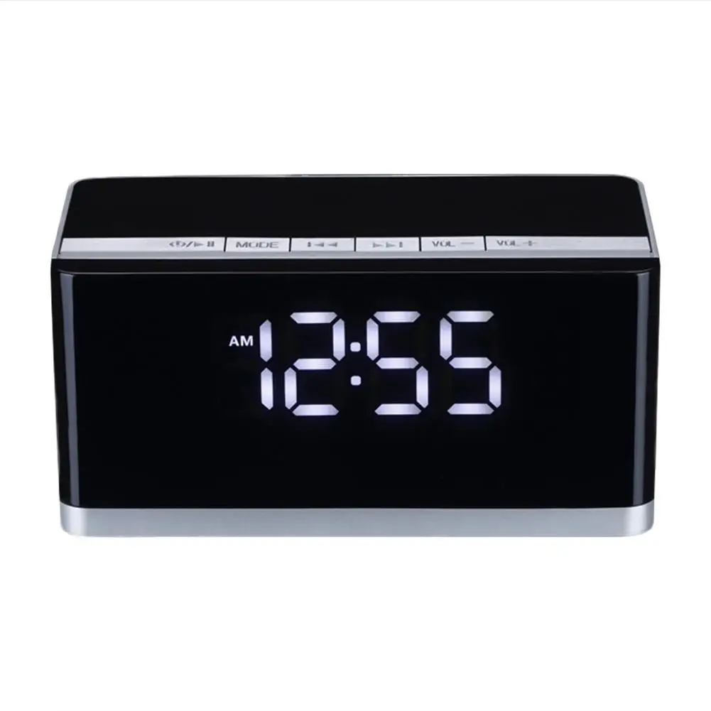 

High-Grade Bluetooth Audio Clock Alarm Portable Speaker Computer Living Room Stereo Subwoofer Radio LED Large Screen Display NEW