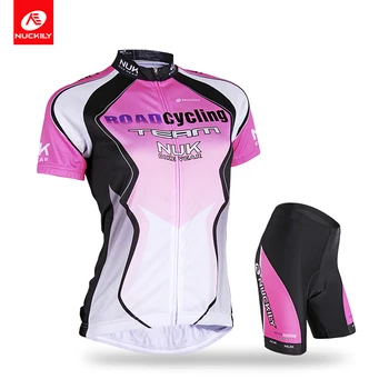 

NUCKILY Women 2020 cycling jersey set female trisuit mtb bicycle clothing retro uniform Sport mountain road bike clothes
