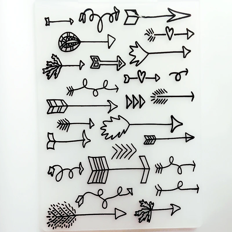 

YLEF067 Arrows Plastic Embossing Folder For Scrapbook Stencils DIY Photo Album Cards Making Decoration Scrapbooking Template