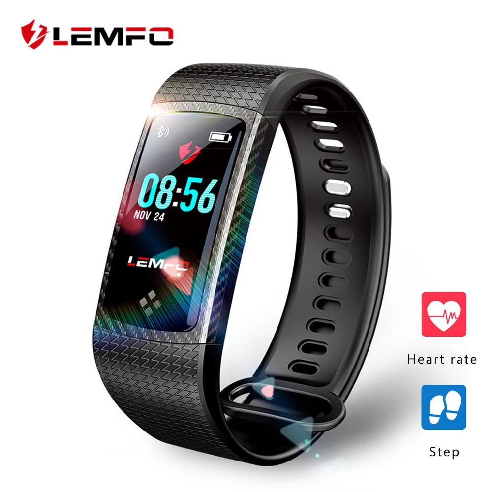 

LT01 Fitness Bracelet Pedometer Waterproof Heart Rate & Blood Pressure Monitor Colorful LEMFO Smart Bracelet for Men Women
