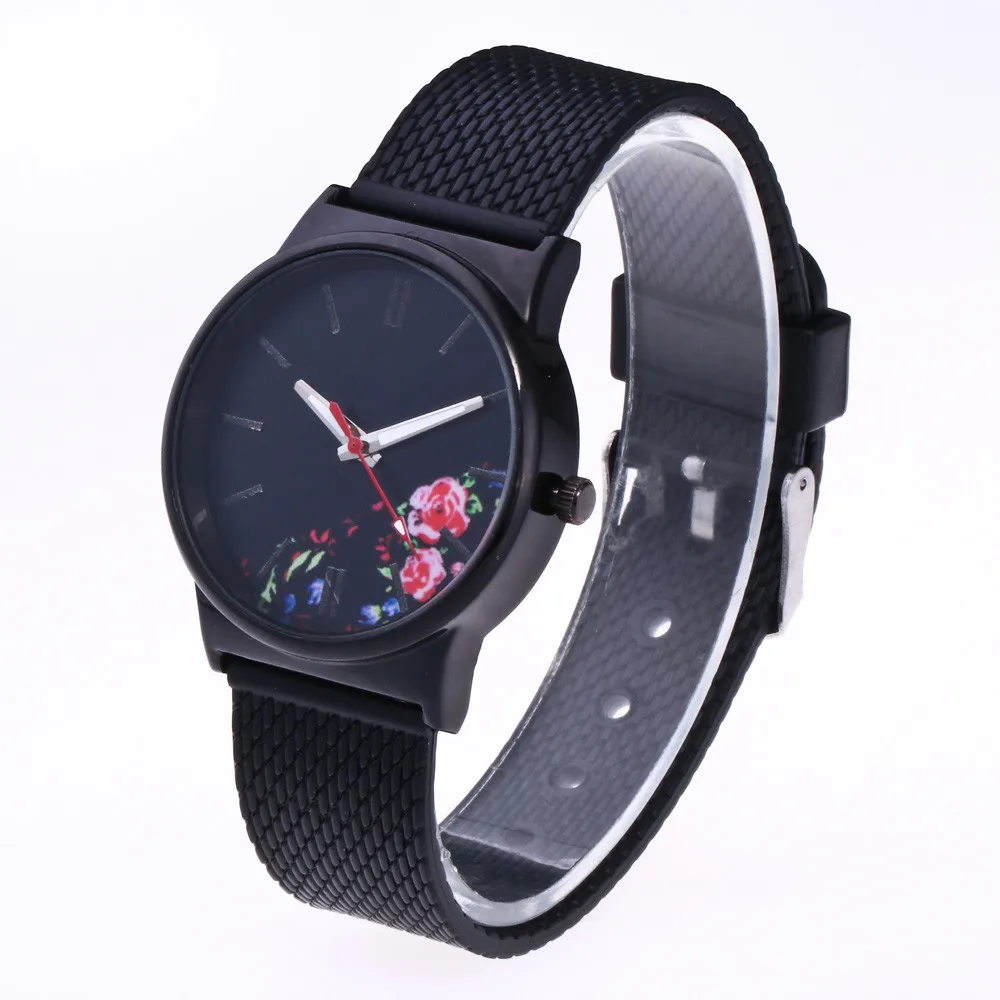 

Womens Fashion Picture Design Silicone Band Analog Alloy Quartz Wrist Watch