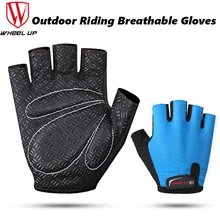 WHEEL UP Cycling gloves Half Finger Mens Women's Summer Sports Shockproof MTB Mountain Bicycle Breathable Gloves half mountain
