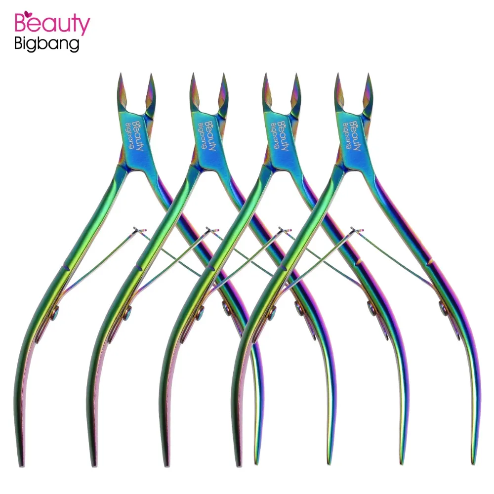 

BeautyBigBang Cuticle Scissors Nail Nipper Cutter Plier Stainless Steel Rainbow Skin Remover Trimming Manicure Nail Art Tools