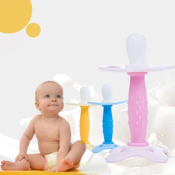 

3-9 Months Baby Teethers Baby Teething Pacifier Chew Infant Oral Tooth Brush