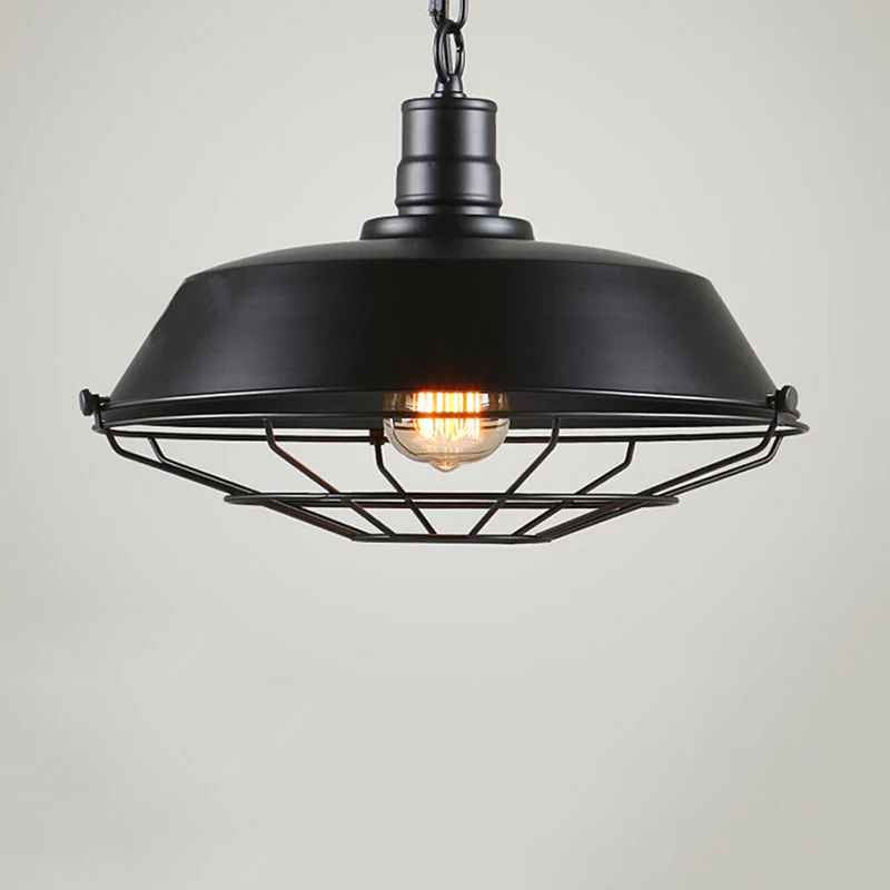 Vintage Ceiling Lamp Shade Cage Industrial Pendant Light Home