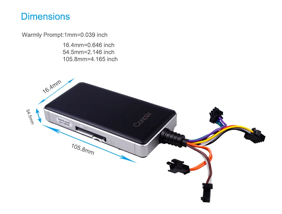 Concox GT06N Водонепроницаемый автомобиля gps трекер локатор Встроенная антена GSM gps Поддержка google-карт звено широкое Напряжение весом 9-36 V S