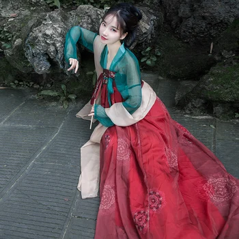 

2018 Winter Chinese Fairy Hanfu Party Dress Ancient Dress Film The Fairy Hanfu Dress Women Chinese Folk Dance Clothes DL3243