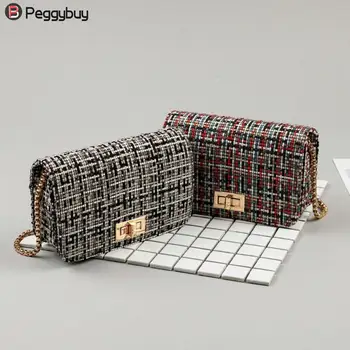 

Women Chain Shoulder Bags for Women Female Weaving Square Crossbody Bag Girls Casual Brand Design Messenger Bags Bolsos Mujer