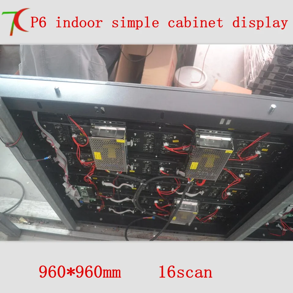 

960*960mm indoor P6 HD SMD3528 16scan full color simple equipment cabinet display