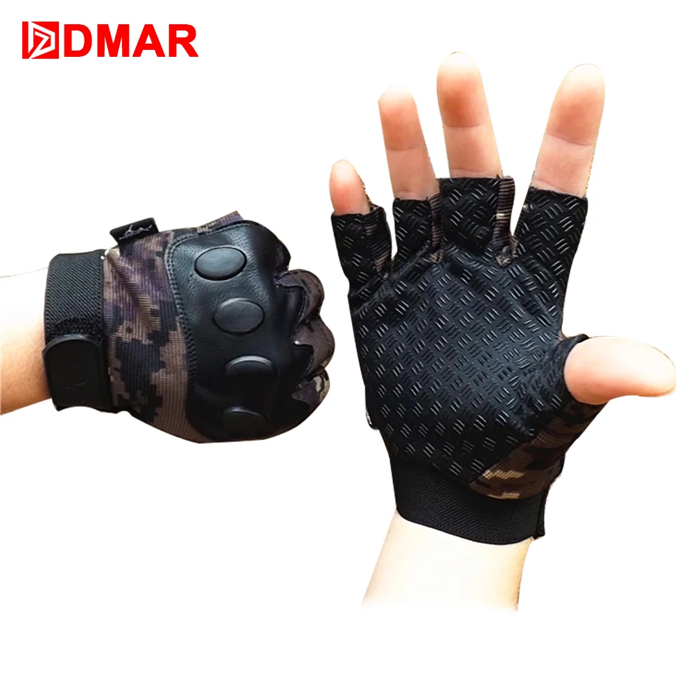 

DMAR Weight Lifting glove Camouflage dumbbell barbell tactics half finger glove skid proof and wear-resisting comba sport gloves