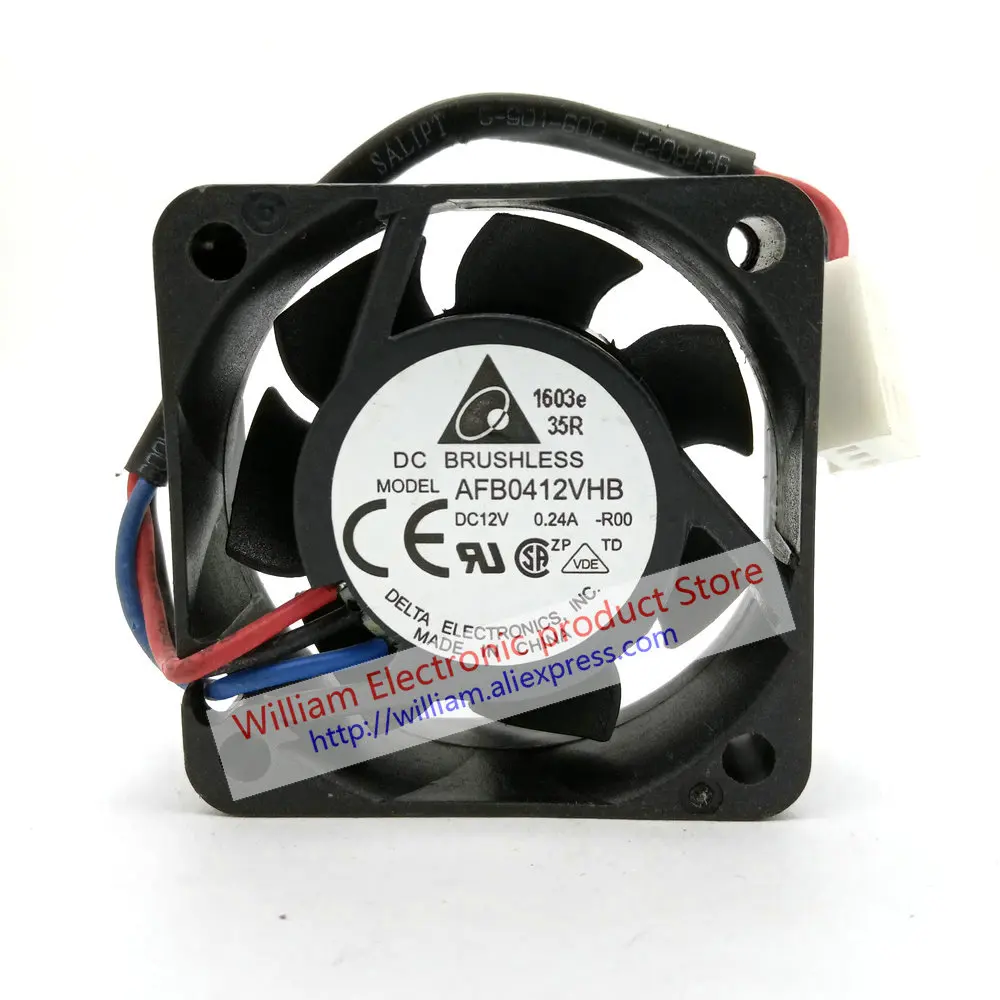 AFB0412VHB R00 оригинальный Delta DC12V 0.24A 40*40*15 мм 4 см 3-линейный Компьютерный Вентилятор охлаждения