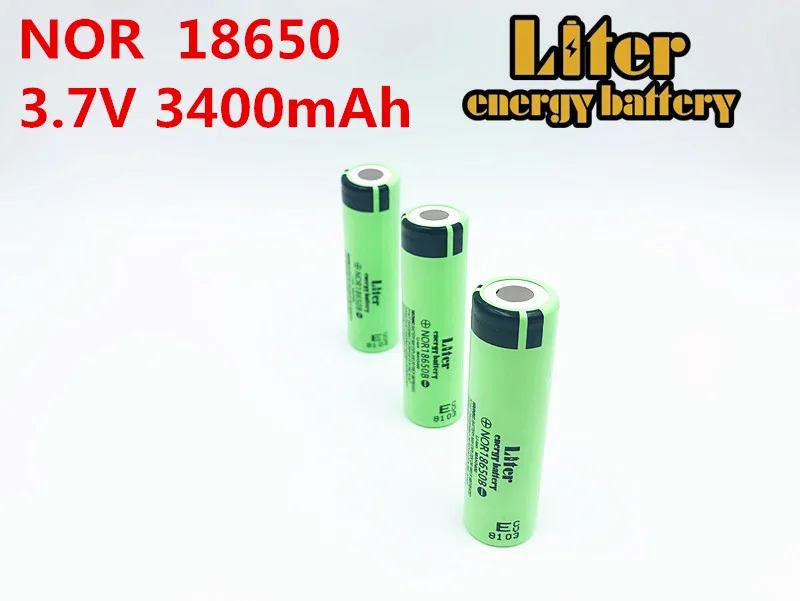 Литиевая батарея 100% оригинал 6 шт 3,7 V 3400 MAH NOR18650B аккумуляторной батареи 18650 литий-ионный перезаряжаемая батарея для планшетных ПК