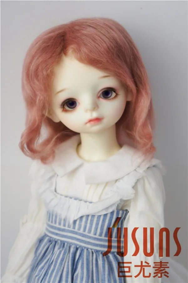 JD044 SD BJD парики из мохера для кукол 1/3 средней длины кудрявая кукла парик Размер 8-9 дюймов волшебный мохер волос для виниловой куклы