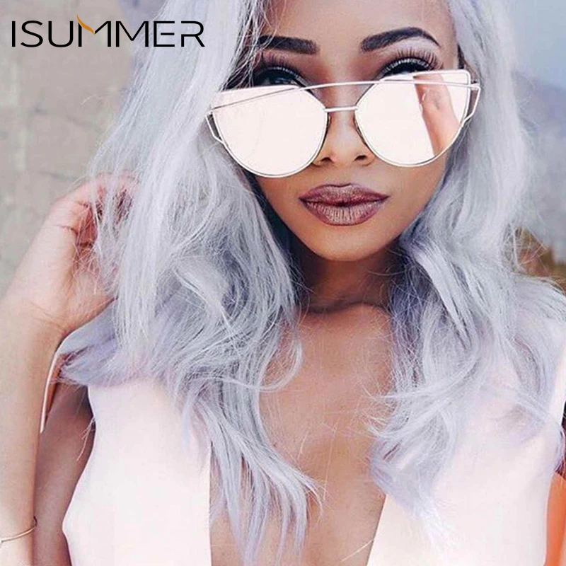 

ISummer Vintage Sexy Cat Eye Sunglasses Women Brand ladies Sun glasses 2019 Mirror Sun Glasses Girls gafas de sol oculos UV400