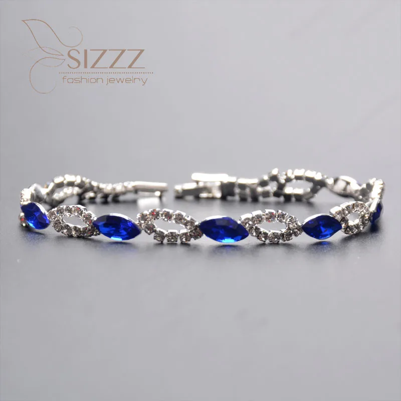 

SIZZZ 2019 European and American cross-border hot sale bride jewelry fashion full of rhinestone Bracelet&Bangles for women